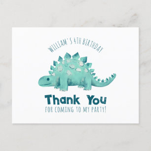 Dinosaur Stegosaurus Thank Postcard