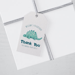 Dinosaur Stegosaurus Thank you Boys Birthday Party Gift Tags