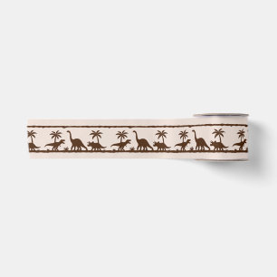 Dinosaur Stripe Satin Ribbon