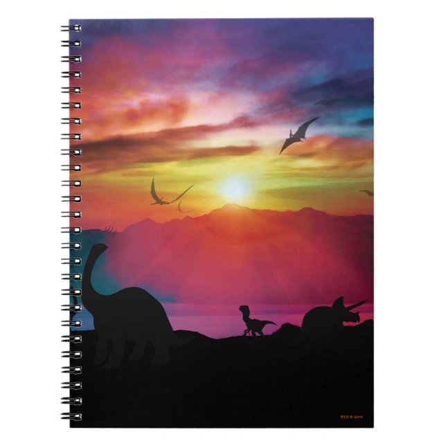 Dinosaur Sunset Notebook (Front)