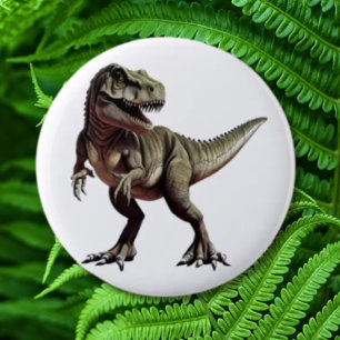 Dinosaur T Rex 6 Cm Round Badge