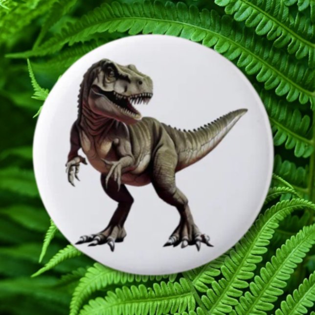 Dinosaur T Rex 6 Cm Round Badge (Like this? Share it with your network! Are you preparing to throw a dinosaur party?  )