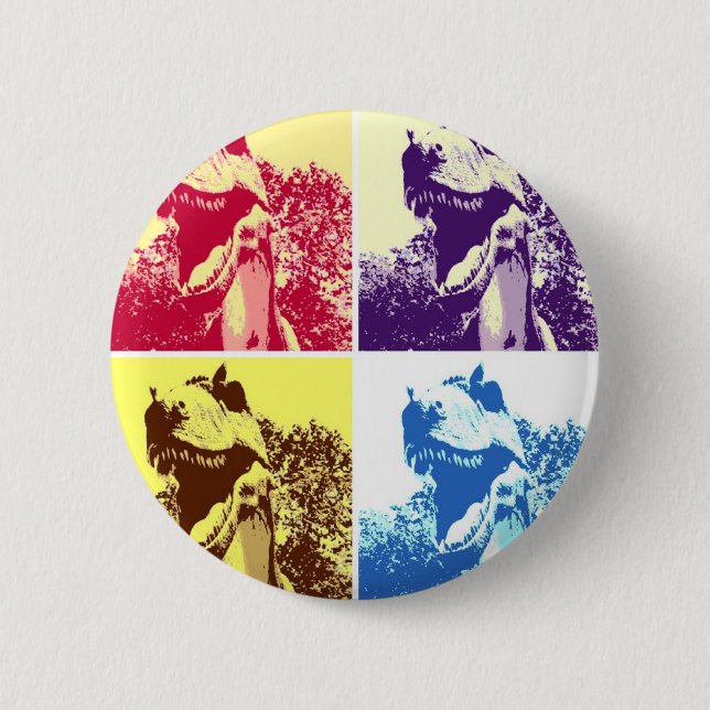 Dinosaur T-Rex 6 Cm Round Badge (Front)