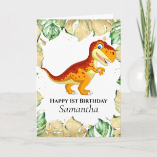 Dinosaur T Rex Birthday fun Jungle Card