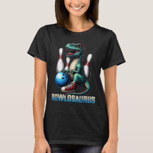 Dinosaur T-rex Bowling Graphic Funny Dino Bowler K T-Shirt