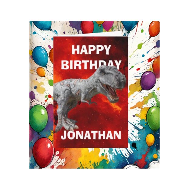 Dinosaur T Rex Children BIRTHDAY PARTY  Card (adorable personalized Tyrannosaurus card perfect for any little boy or girl!)