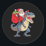 Dinosaur T Rex Christmas Santa Boys Men Girls Xmas Classic Round Sticker<br><div class="desc">Dinosaur T Rex Christmas Santa Boys Men Girls Xmas Squad</div>