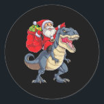 Dinosaur T Rex Christmas Santa Boys Men Girls Xmas Classic Round Sticker<br><div class="desc">Dinosaur T Rex Christmas Santa Boys Men Girls Xmas Squad</div>