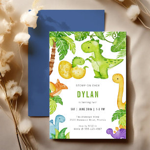 Dinosaur T-Rex Dino Party Kids Birthday Invitation