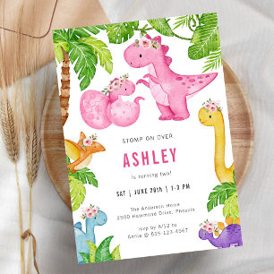 Dinosaur T-Rex Dino Party Kids Birthday Invitation