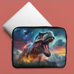 Dinosaur T-Rex Dino Stormy Mountains Laptop Sleeve<br><div class="desc">Dinosaur T-Rex Dino Stormy Mountains Laptop Sleeve features a T-Rex dinosaur with snow covered mountains and stormy sky. Perfect as a gift for for birthday,  Christmas,  holidays and more. Designed by ©Evco Studio www.zazzle.com/store/evcostudio</div>