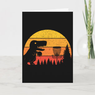 Dinosaur T-rex Disc Golf Player Sports Lovers  Card