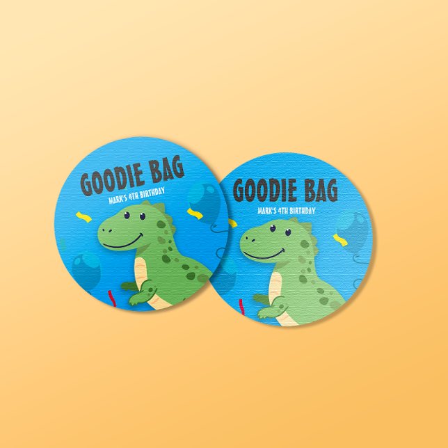 Dinosaur T-rex Goodie Bag Swag Bag Sticker  (Creator Uploaded)