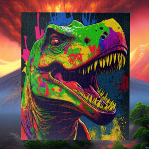 Dinosaur T Rex  happy   Jigsaw Puzzle