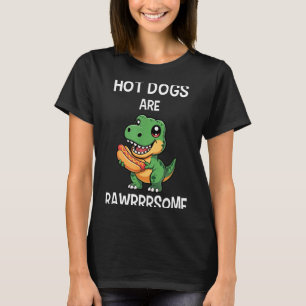 Dinosaur T Rex Hot Dog Shirt Funny Hot Dogs Are Ra