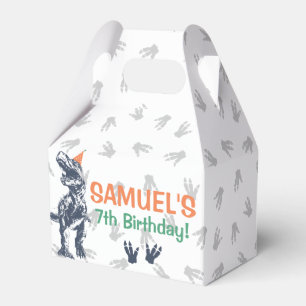Dinosaur T-Rex in Party Hat Birthday Party Favour Box