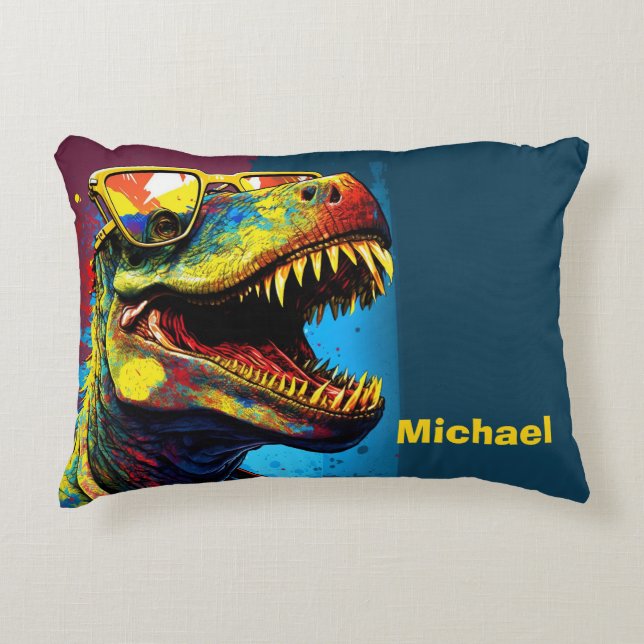 Dinosaur T Rex Jurassic Cool  Decorative Cushion (Front)