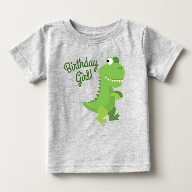 Dinosaur T-rex Kids 1st Birthday Dino Party Baby T-Shirt (Front)