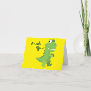 Dinosaur T-rex Kids 1st Birthday Dino Party Card