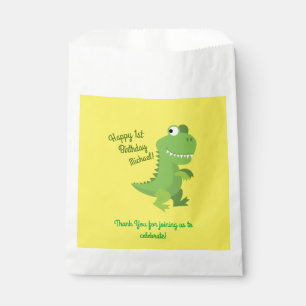 Dinosaur T-rex Kids 1st Birthday Dino Party Favour Bags