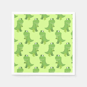 Dinosaur T-rex Kids 1st Birthday Dino Party Napkin