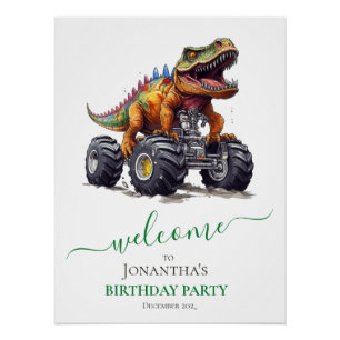 Dinosaur T-Rex Monster Truck, Poster
