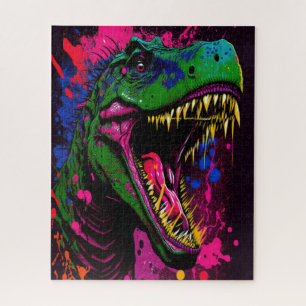 Dinosaur T Rex  Pink   Jigsaw Puzzle