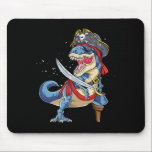Dinosaur T Rex Pirate Jolly Roger Halloween Funny  Mouse Pad<br><div class="desc">Dinosaur T Rex Pirate Jolly Roger Halloween Funny Boys Men</div>