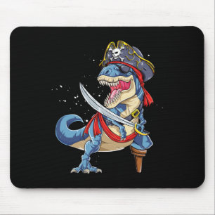 Dinosaur T Rex Pirate Jolly Roger Halloween Gifts Mouse Pad