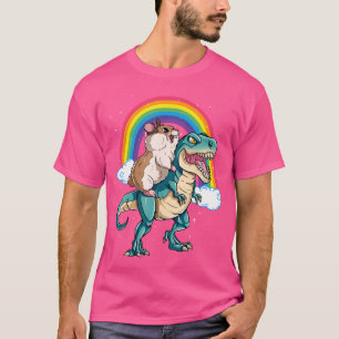 Dinosaur T Rex Rainbow Cloud Sparkles T-Shirt