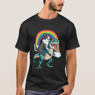Dinosaur T Rex Rainbow Cloud Sparkles T-Shirt