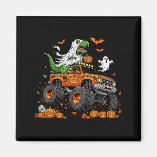 Dinosaur T-rex Riding Monster Truck Halloween Men Magnet