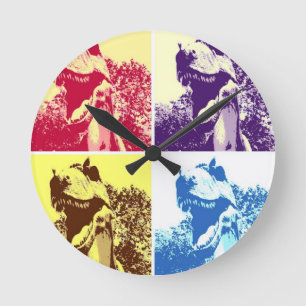 Dinosaur T-Rex Round Clock