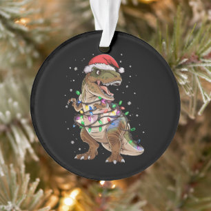Dinosaur T-rex Tree Christmas Sweater Xmas Dino Ornament