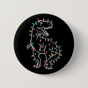 Dinosaur T-rex Tree Christmas Xmas Pet Dino Trex 6 Cm Round Badge