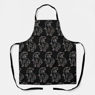 Dinosaur T-rex Tree Christmas Xmas Pet Dino Trex  Apron