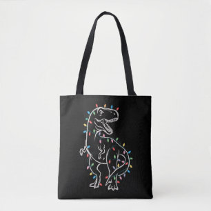 Dinosaur T-rex Tree Christmas Xmas Pet Dino Trex  Tote Bag