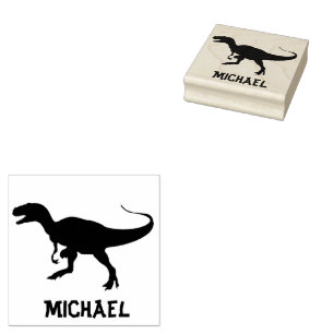 Dinosaur T-Rex Tyrannosaurus Personalised Rubber Stamp