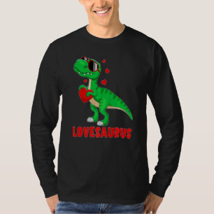 Dinosaur T Rex Valentines Day Boys Valentine Kids  T-Shirt