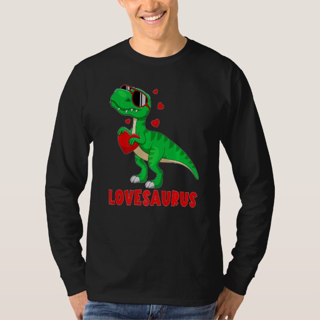 Dinosaur T Rex Valentines Day Boys Valentine Kids  T-Shirt (Front)