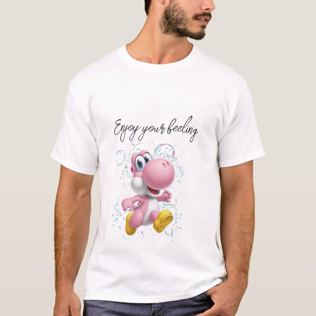 Dinosaur T-Shirt – Enjoy Your Feelings Graphic Tee (Front)