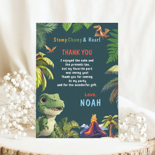 Dinosaur thank you card