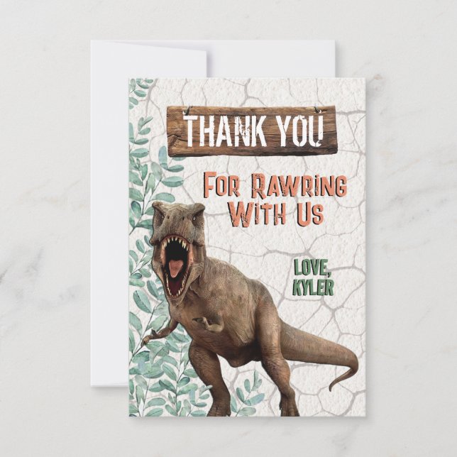 Dinosaur Thank You Card (Front)