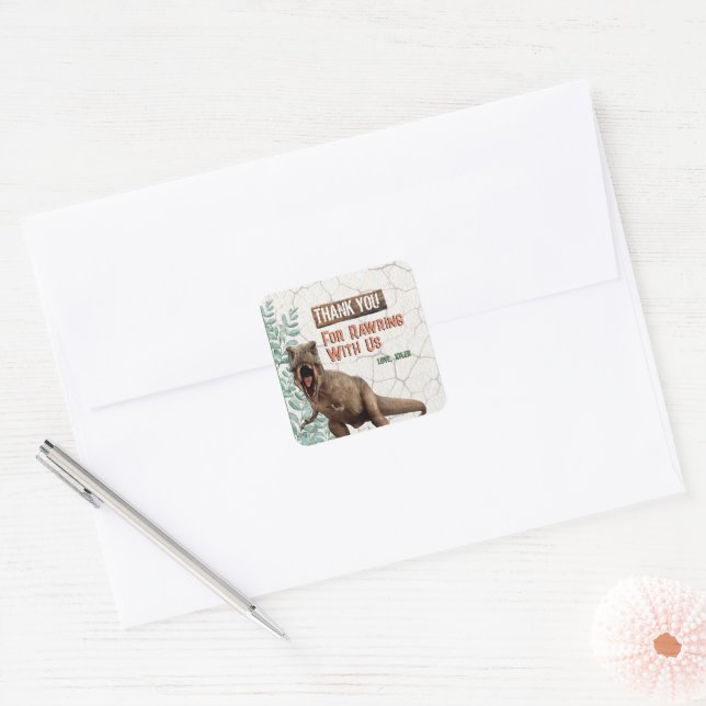 Dinosaur Thank You Stickers (Envelope)