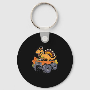 Dinosaur Thanksgiving Boys Kids Dino T Rex Monster Key Ring