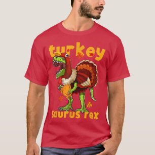 Dinosaur Thanksgiving Boys Turkey Saurus T re Pilg T-Shirt