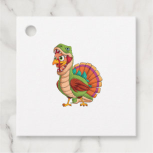 Dinosaur Thanksgiving Boys Turkey Saurus T rex Tur Favour Tags