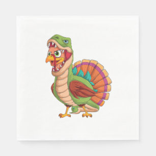 Dinosaur Thanksgiving Boys Turkey Saurus T rex Tur Napkin