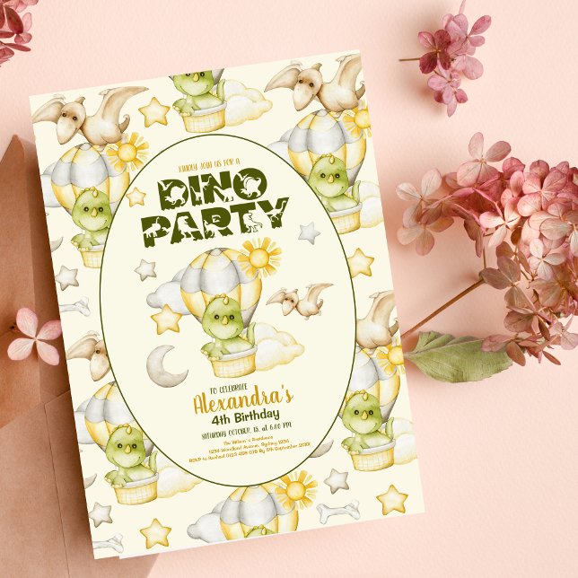 Dinosaur Theme Baby Shower Invitation (Creator Uploaded)