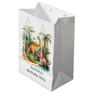 Dinosaur Theme Boy Birthday Party  Medium Gift Bag